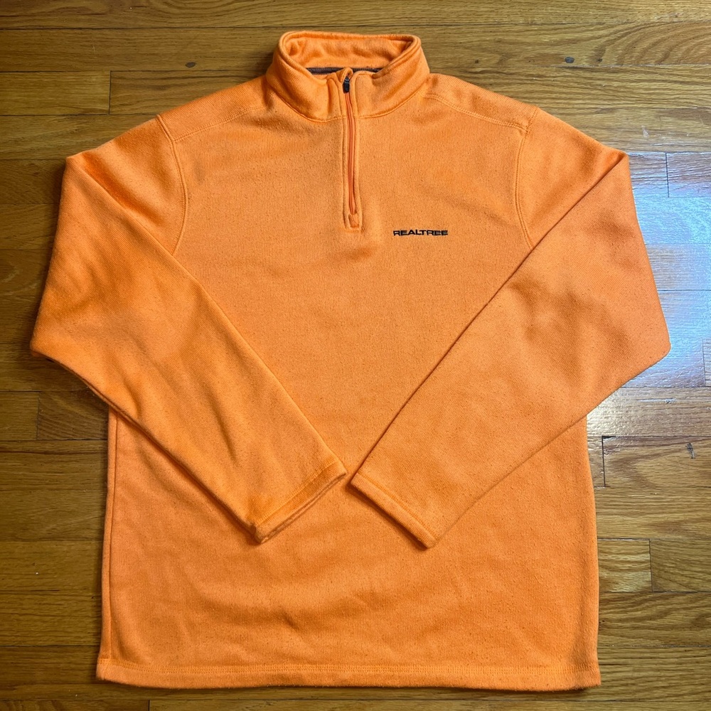 Realtree Men's Bright Orange Zip-Up Sweater